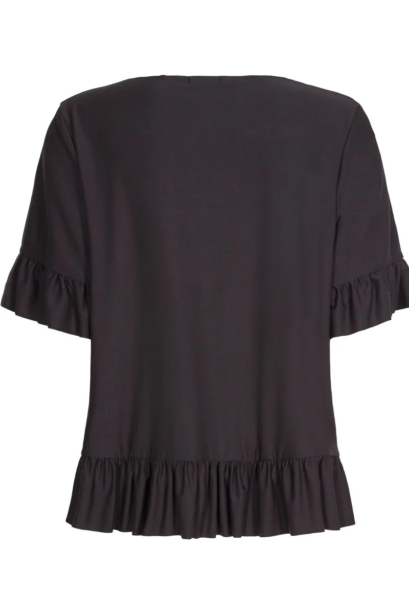 Alma Frill T-shirt | Sort | T-shirt fra Liberté Essentiel - Image 4