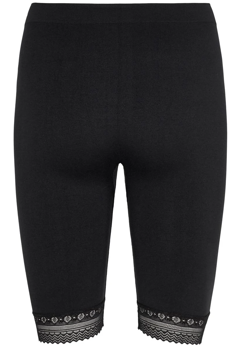 Ninna lace shorts | Sorte | Cykelshorts med blonde fra Liberté - Image 3