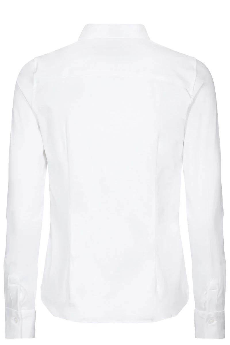 Tina Jersey Shirt | White | Jersey skjorte fra Mos Mosh - Image 6